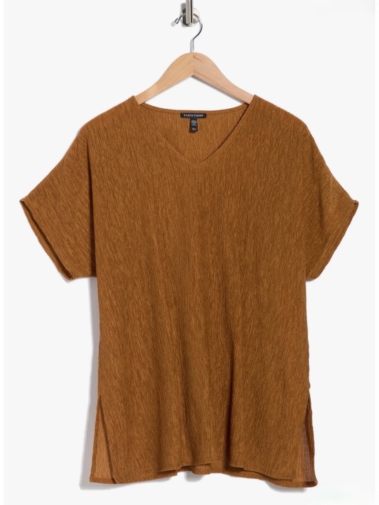 Eileen Fisher Tops - Eileen Fisher V-Neck Dolman Sleeve Tunic - Bronze - Medium - Tencel